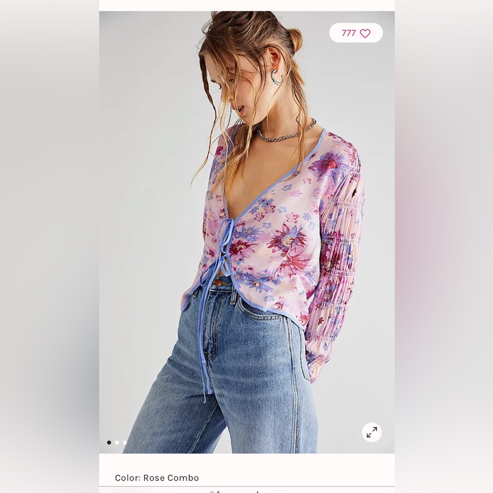 Free People Venice Printed Top